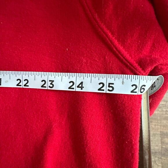 VTG 90s Top Stitch embellished red crewneck sweatshirt w sequins. Beautiful. 1X - Picture 5 of 7